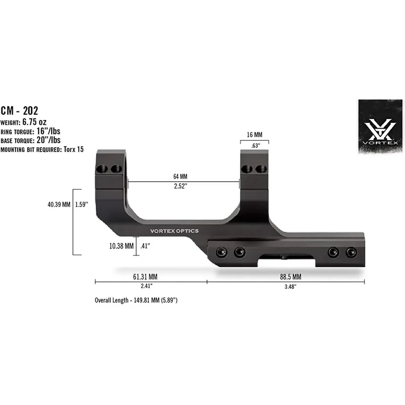 Vortex Cantilever 30mm offset 2"