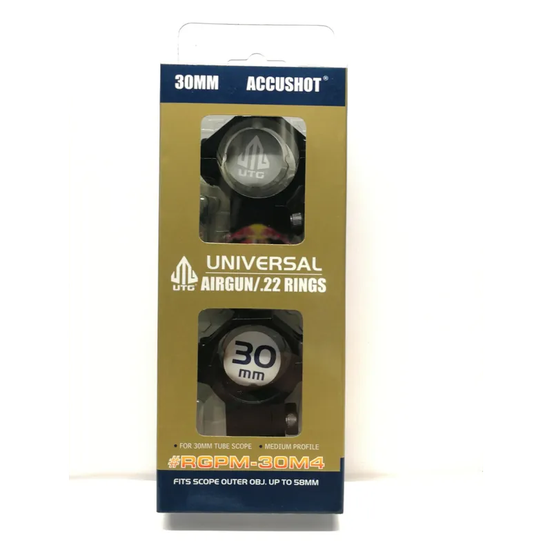 2 Anelli UTG 30 mmm/ medio profilo Airgun Anelli w / Stop Pin