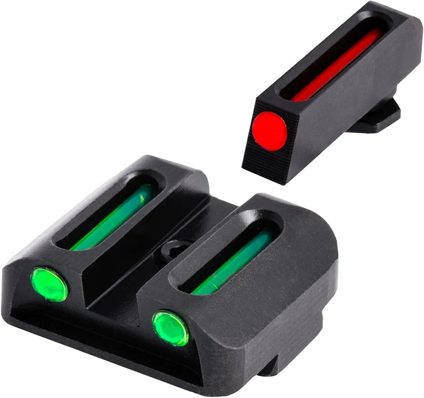 Truglo set mire in acciaio con fibra ottica per pistole Glock
