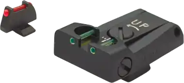 LPA Set Tacca di Mira Regolabile e Mirino in Fibra Ottica Beretta 8000 Cougar, 92A1, 98A1, M9A3, 90TWO