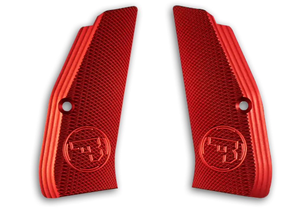 CZ 75 SP-01 Guance Zigrinate Lunghe Rosso