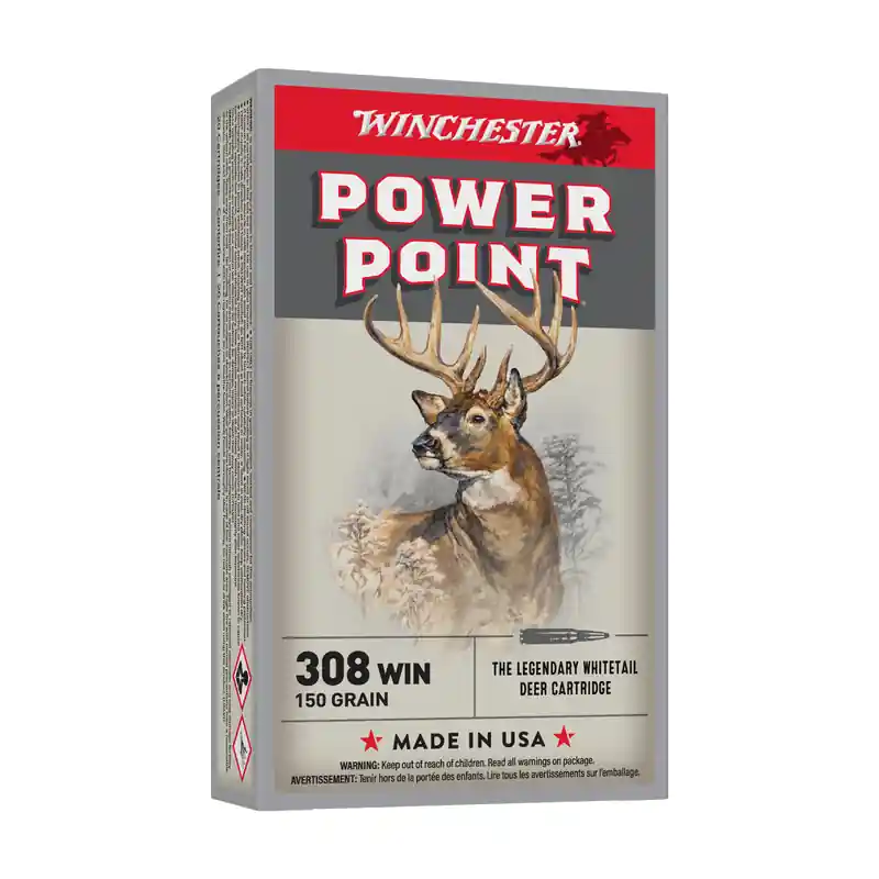 Cartucce Winchester Power Point 150/180 gr. cal.308 Win.