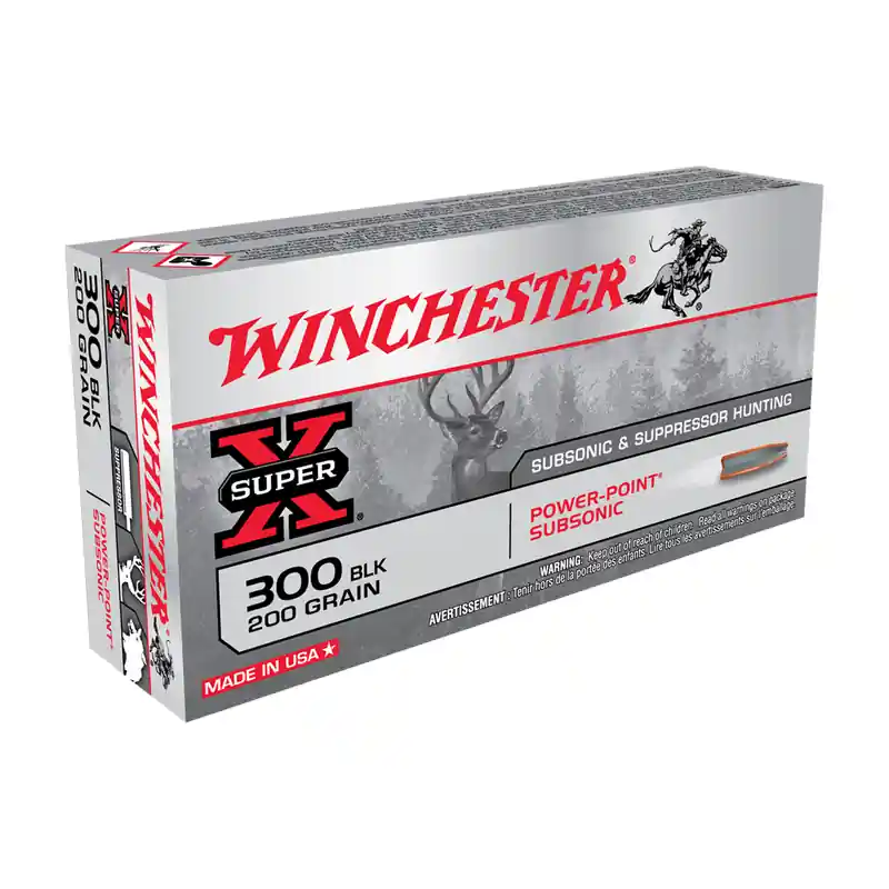 Cartucce Winchester Super X Power Point Subsonic cal. 300 Blackout 200 grn.