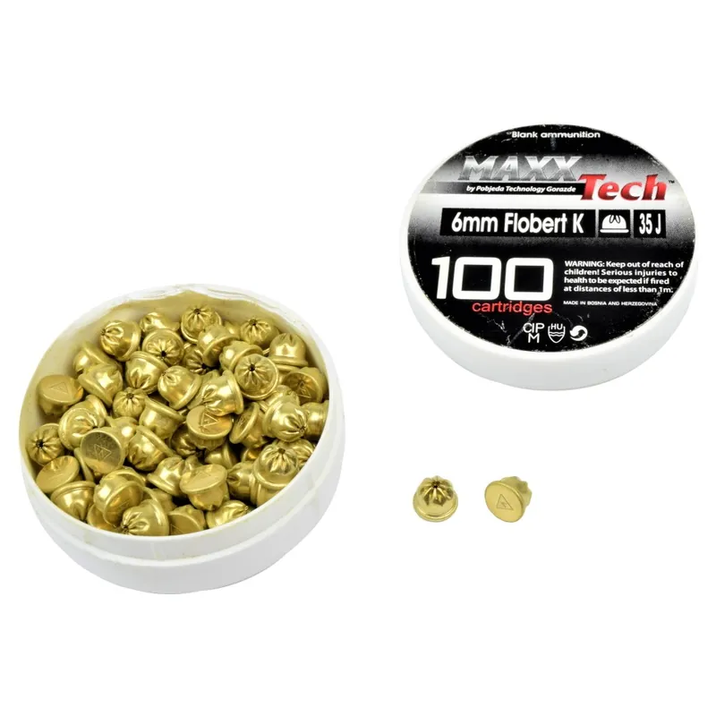 MaxxTech cartucce a salve cal. 6mm Flobert scacciacani conf. 100 pz.