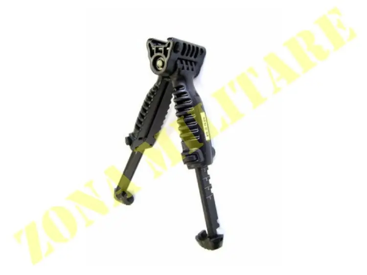 Bipiede Js-Tactical Regolabile In Abs Colore Nero