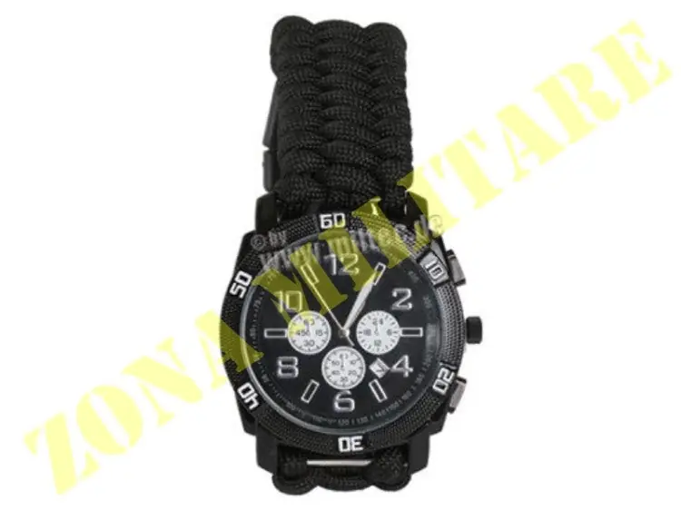 Orologio Miltec Con Cinturino In Cordino Paracord nero