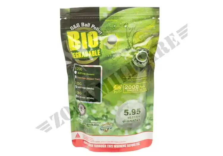 Pallini 0.25G Bio Precision 2000Rds White G&G