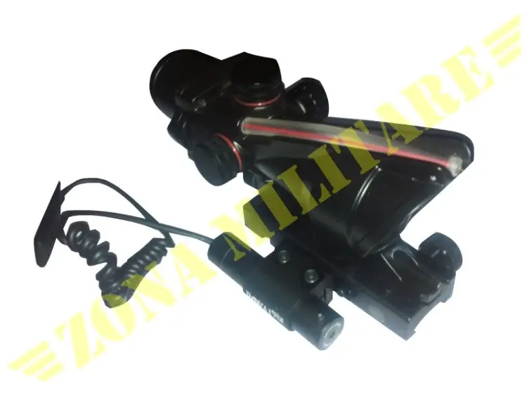 Puntatore Red Dot Con Fibra Ottica E Laser