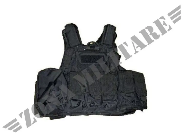 Tactical Vest Royal Giubbino In Cordura Nero