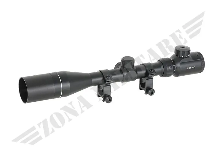 OTTICA CON INGRANDIMENTO 3-9X40E CON ANELLI 8 Fields