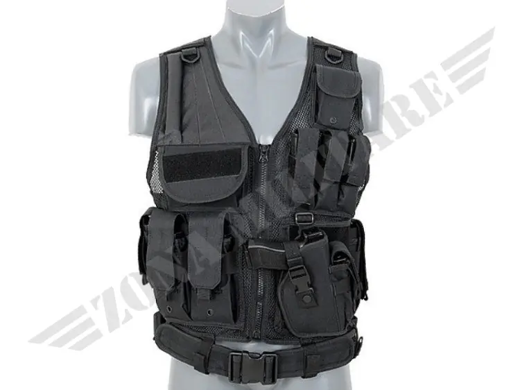 Tactical Vest Colorazione Black 8 Fields