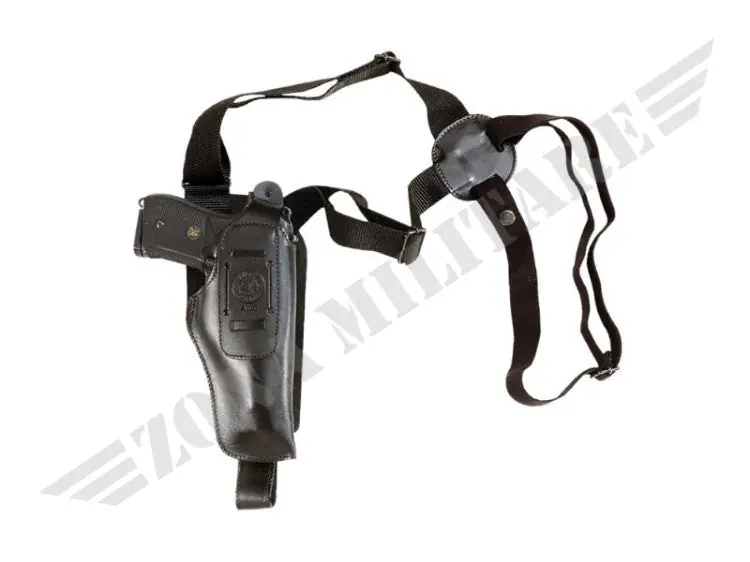 Fondina Ascellare VERTICALE E DA CINTURA 5 Usi Cuoio Nera VEGA HOLSTER