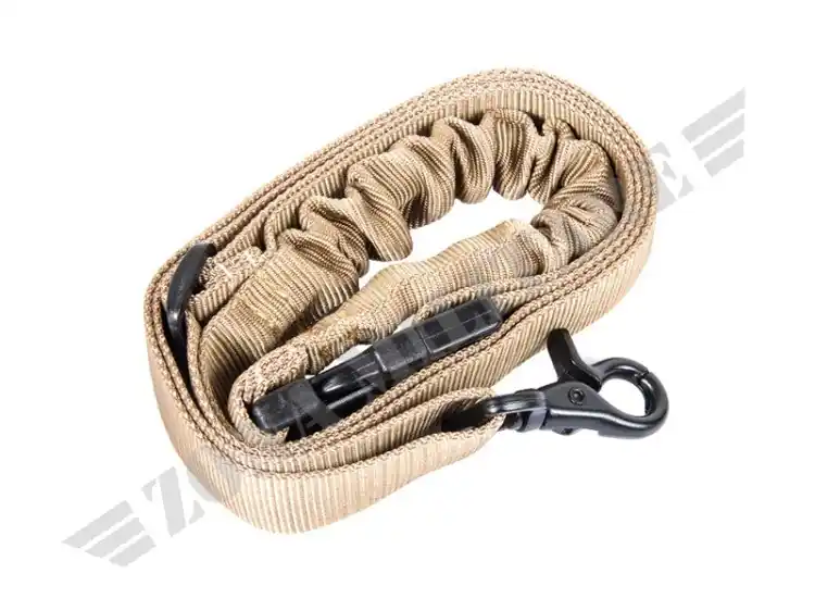 Cinghia Bungee Black River Con Moschettone Tan