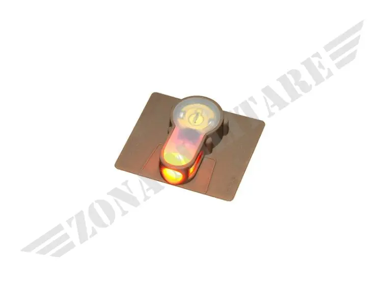 Compact Led Strobe Marker With Velcro Hooks Dark Earth Red Light