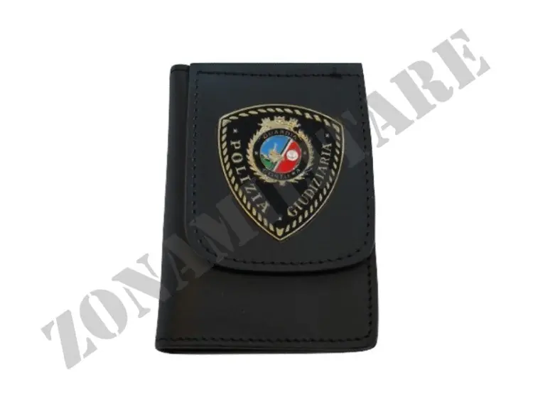 Portafoglio Guardia Costiera In Cuoio Vega Holster Nero
