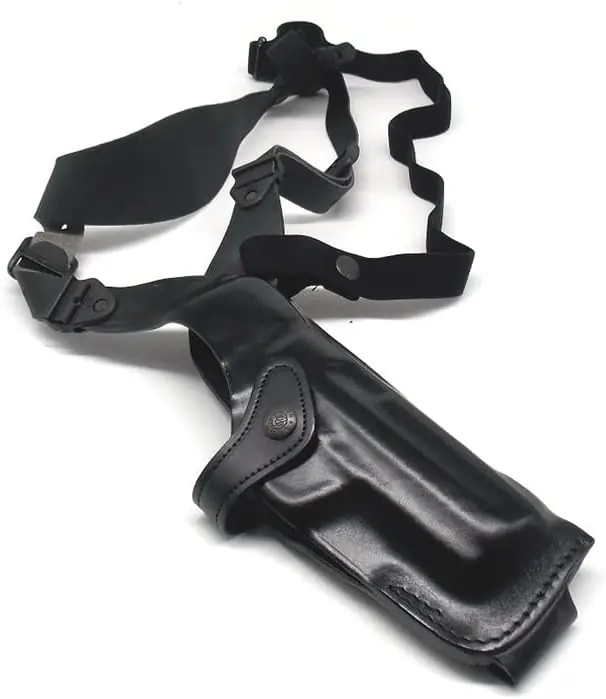 FONDINA ASCELLARE VERTICALE IN CUOIO TERMOFORMATO NERO VEGA HOLSTER