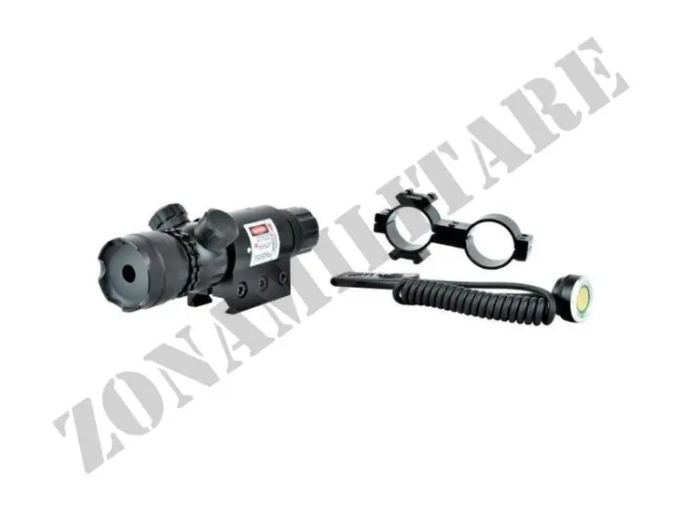 LASER REGOLABILE PUNTO ROSSO CON KIT ANELLI IN ALLUMINIO JS TACTICAL