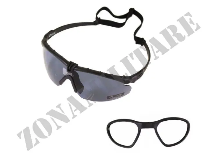 Occhiali Battle Tattici Pro Black Frame & Smoke Lense Nuprol
