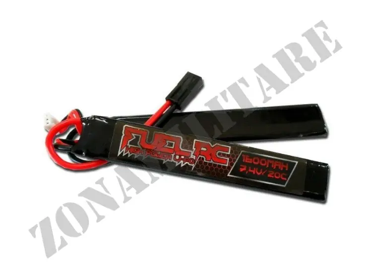 BATTERIA A DOPPIO ELEMENTO Li-Po 7,4V 1600 Mah 20C NUNCHUCK SLIM FUEL RC