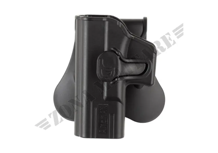 FONDINA CON ATTACCO A PAGAIA PER GLOCK NERA SINISTRA AMOMAX