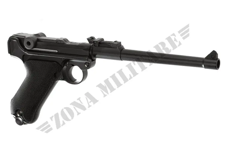 PISTOLA P08 8" FULL METAL GBB NERA WE