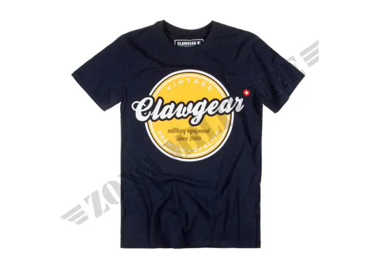 Maglietta Vintage Tee Claw Gear Orange And Black
