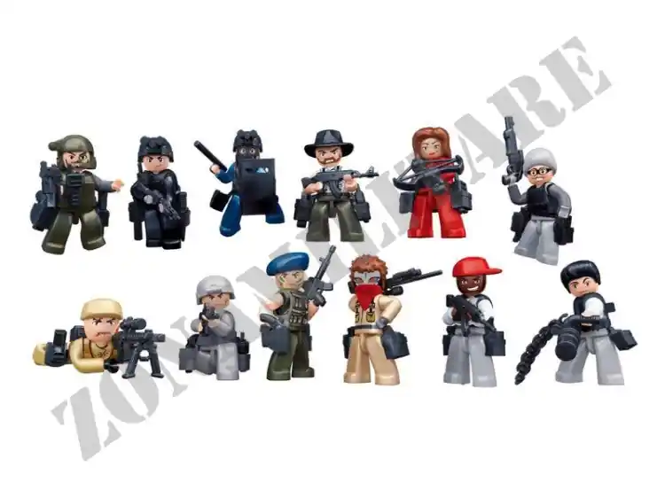Set Costruzioni Sluban Set Completo Mini Figures Polizia E Ladri