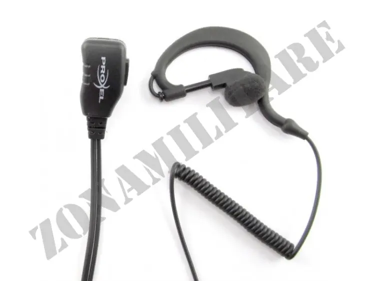 Auricolare Con Ptt A Cavo Spiralato Compatibile Midland G7