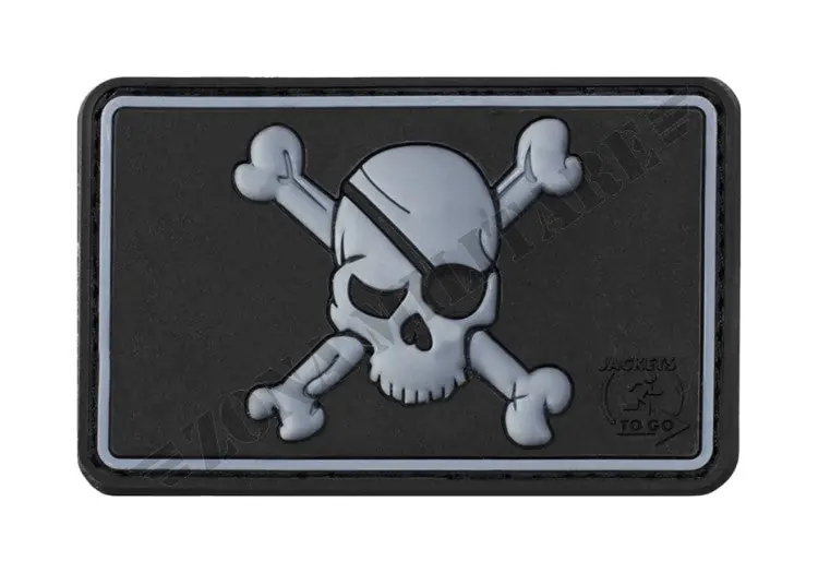 Pirate Skull Rubber Patch Jtg Swat Color