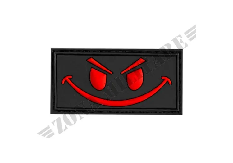 Evil Smiley Rubber Patch Jtg Black Medic Color