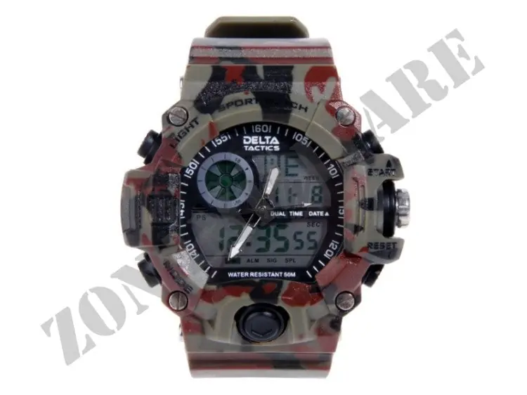 Orologio Analog And Digital Tactical Watch Camo Delta Tactics