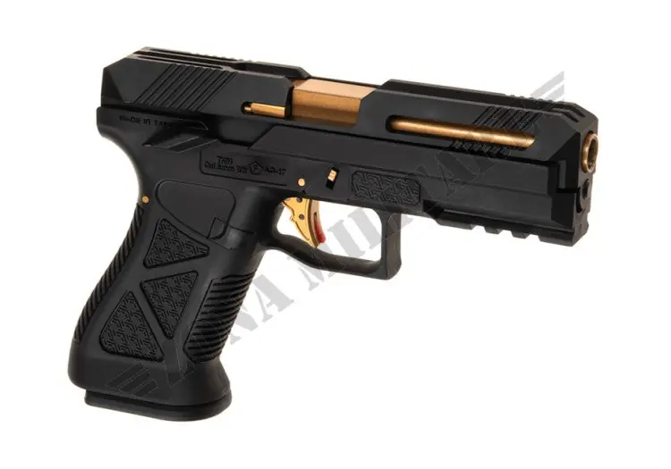 Pistola Ag-17 Metal Version Gbb Hfc Black And Gold Version