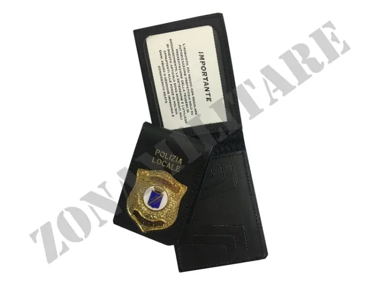 Portafoglio Pattella Estraibile Polizia Locale Con Placca