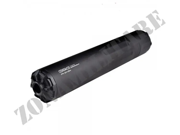 Silenziatore G&G Goms Mk1 Nero Con Lavorazioni Sul Fusto