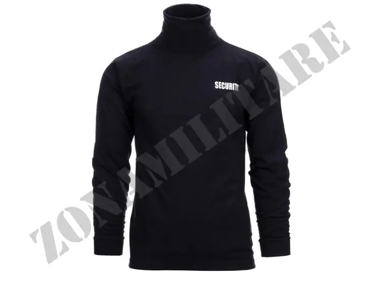 Maglietta Security Manica Lunga Con Scritta Security Nera