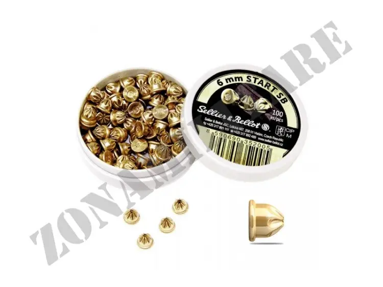 COLPI A SALVE CALIBRO 6mm FLOBERT BLANC SELLIER & BELLOT