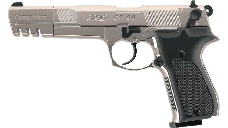 PISTOLA A CO2 CP88 COMP. 6‘‘ NICKEL CAL.4,5 <7,5J WALTHER UMAREX