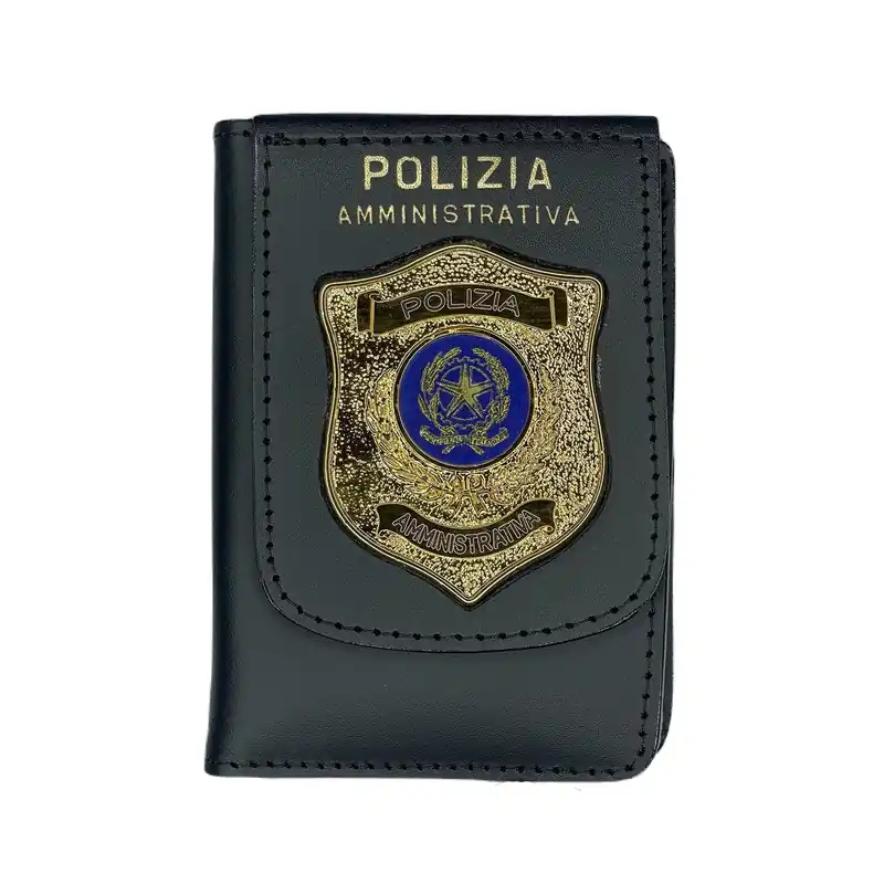 PORTAFOGLIO CON PLACCA A PATTELLA FISSA POLIZIA AMMINISTRATIVA VEGA HOLSTER