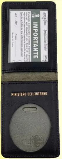 PORTA PLACCA IN PELLE VIGILI DEL FUOCO ASCOT