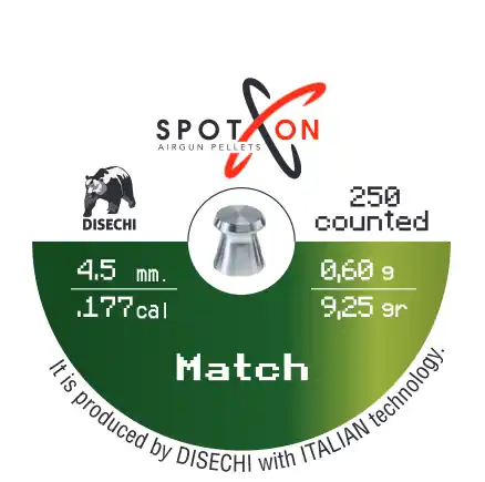 PIOMBINI A TESTA PIATTA CAL. 4,5/.177 0,60g 250 PCS SPOT ON
