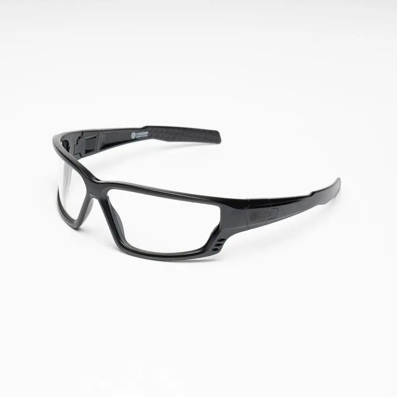 OCCHIALI ZYPHER CQSG001 CON LENTI TRASPARENTI E MONTATURA NERA CONQUER