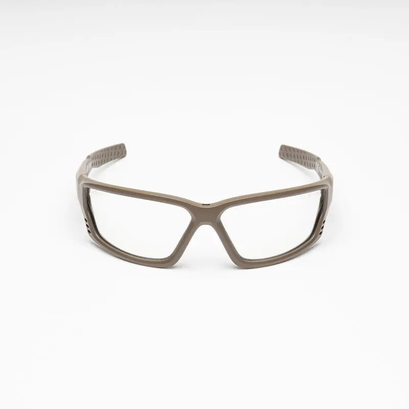 OCCHIALI ZYPHER CQSG001 CON LENTI TRASPARENTI E MONTATURA TAN CONQUER
