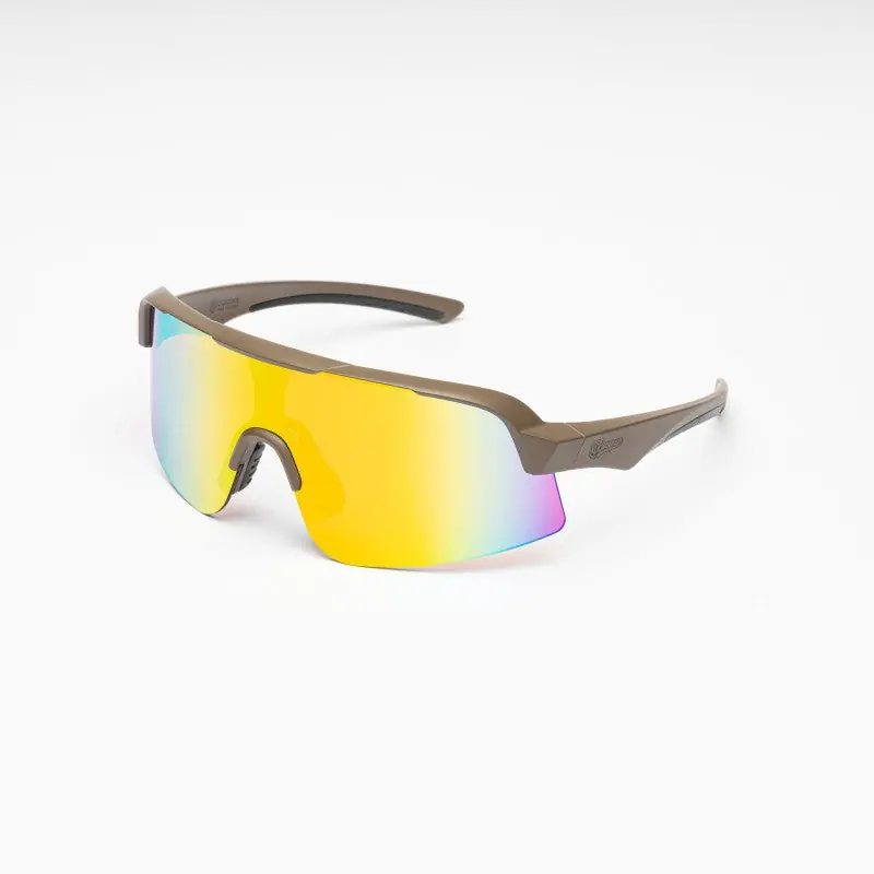 OCCHIALI TYGOR CQSG003 CON LENTI ROUGE MULTICOLOR E MONTATURA TAN CONQUER