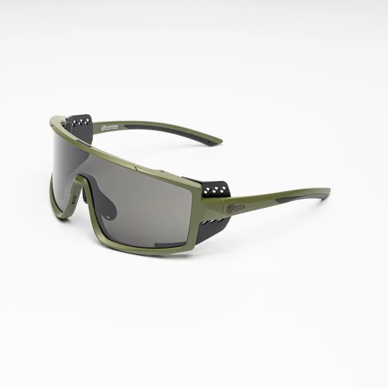 OCCHIALI KRYDON CQSG006 CON LENTI SMOKE NERE E MONTATURA RANGER GREEN CONQUER