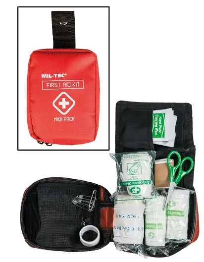 KIT PRIMO SOCCORSO ROSSO MILTEC