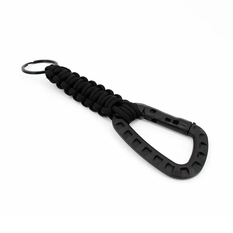 MOSCHETTONE CON PARACORD E ANELLO METALLICO NERO IMMORTAL WARRIOR