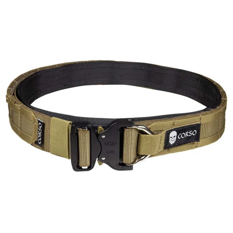 CINTURA CON SOTTOCINTURONE HOOK MOLLE MK2 COYOTE BROWN CORSO