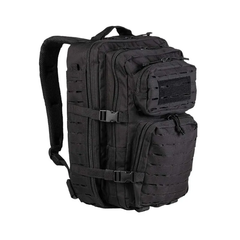ZAINO TATTICO DA 36 LT SISTEMA MOLLE A TAGLIO LASER COLORE NERO IMMORTAL WARRIOR