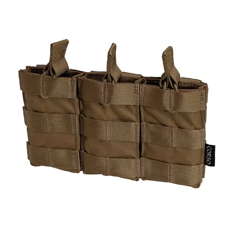 TASCA PORTA CARICATORE M4/AR15 TRIPLA CON ATTACCO MOLLE COYOTE CORSO