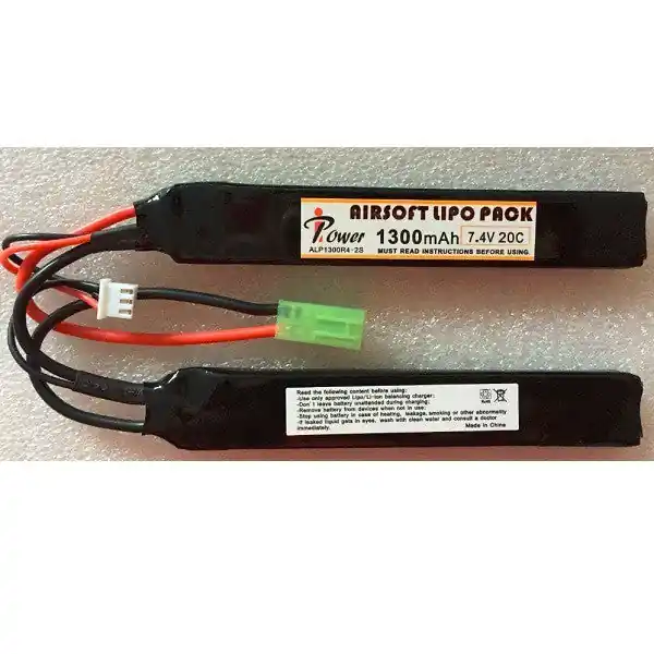 BATTERIA LI-PO 7,4 V 1300 mAh 20 C NUNCHUCK CONNETTORE MINI TAMIYA IPOWER